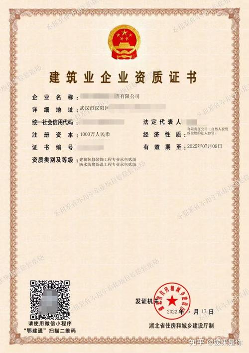 装修装饰专业承包二级资质